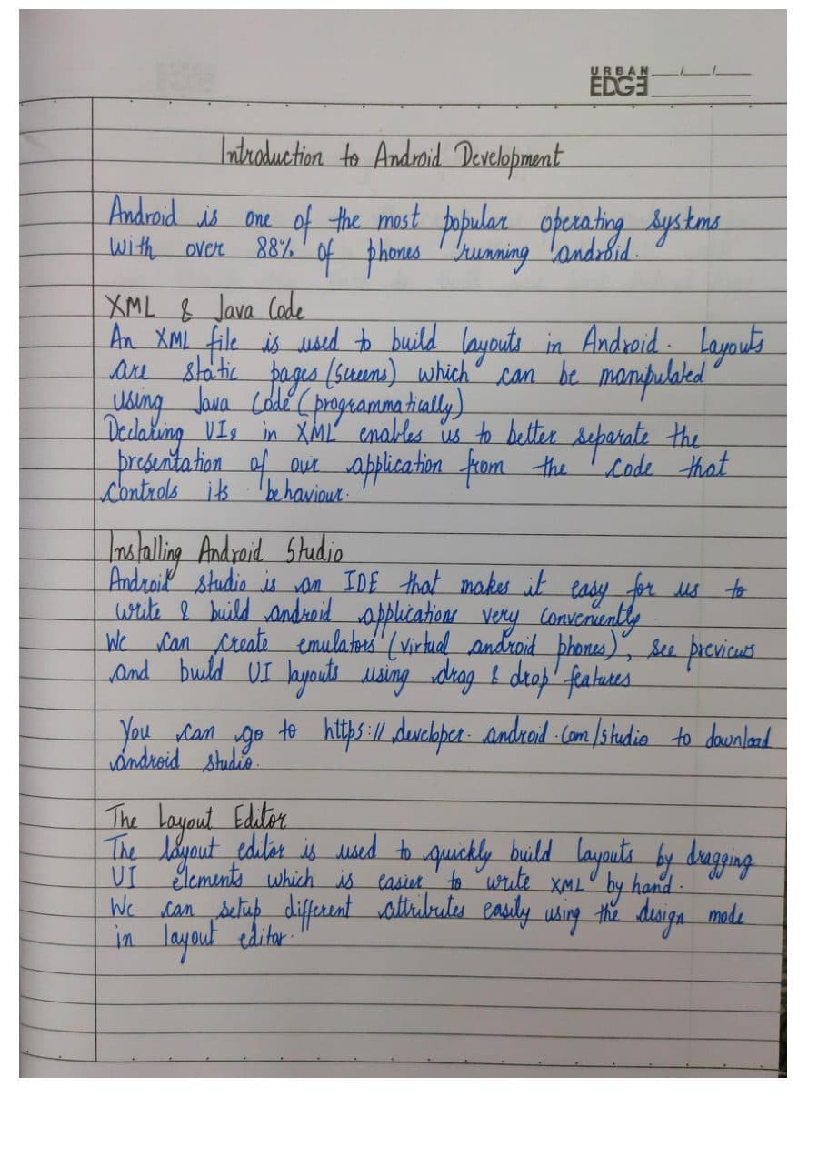 Android Complete Notes